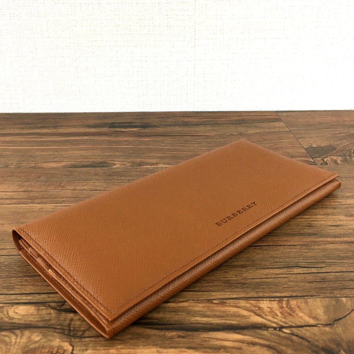 348 極美品 バーバリー 長財布 レザー ブラウン - Old Closet - メルカリ