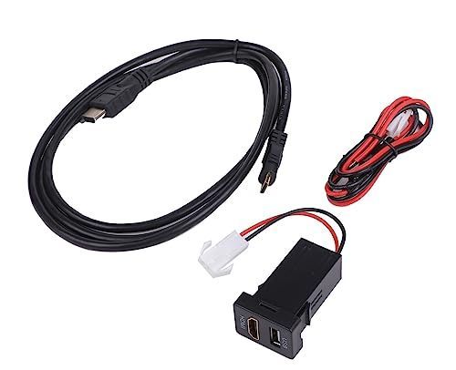 【限定価格】トヨタ用 Aタイプ HDMI USB ポート スイッチ ホール パネル ヴェルファイア 20系 車内 充電器 スマホ ナビ 等 汎用 社外品 ドレスアップ カスタム パーツ