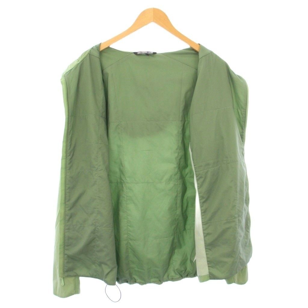 アークテリクス ARC TERYX ATOM SL HOODY アトムSLフーディジャケット ジップアップパーカー ストレッチ ナイロン 切替 ロゴ 刺繍 L 黄緑 ライトグリーン 26889 BB