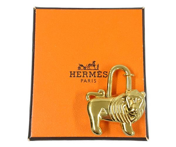 HERMES エルメス 1997年限定 ライオン カデナ トップ チャーム