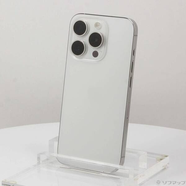 〔中古品〕iPhone15 Pro 128GB ホワイトチタニウム MTU83J／A SIMフリー【258】
