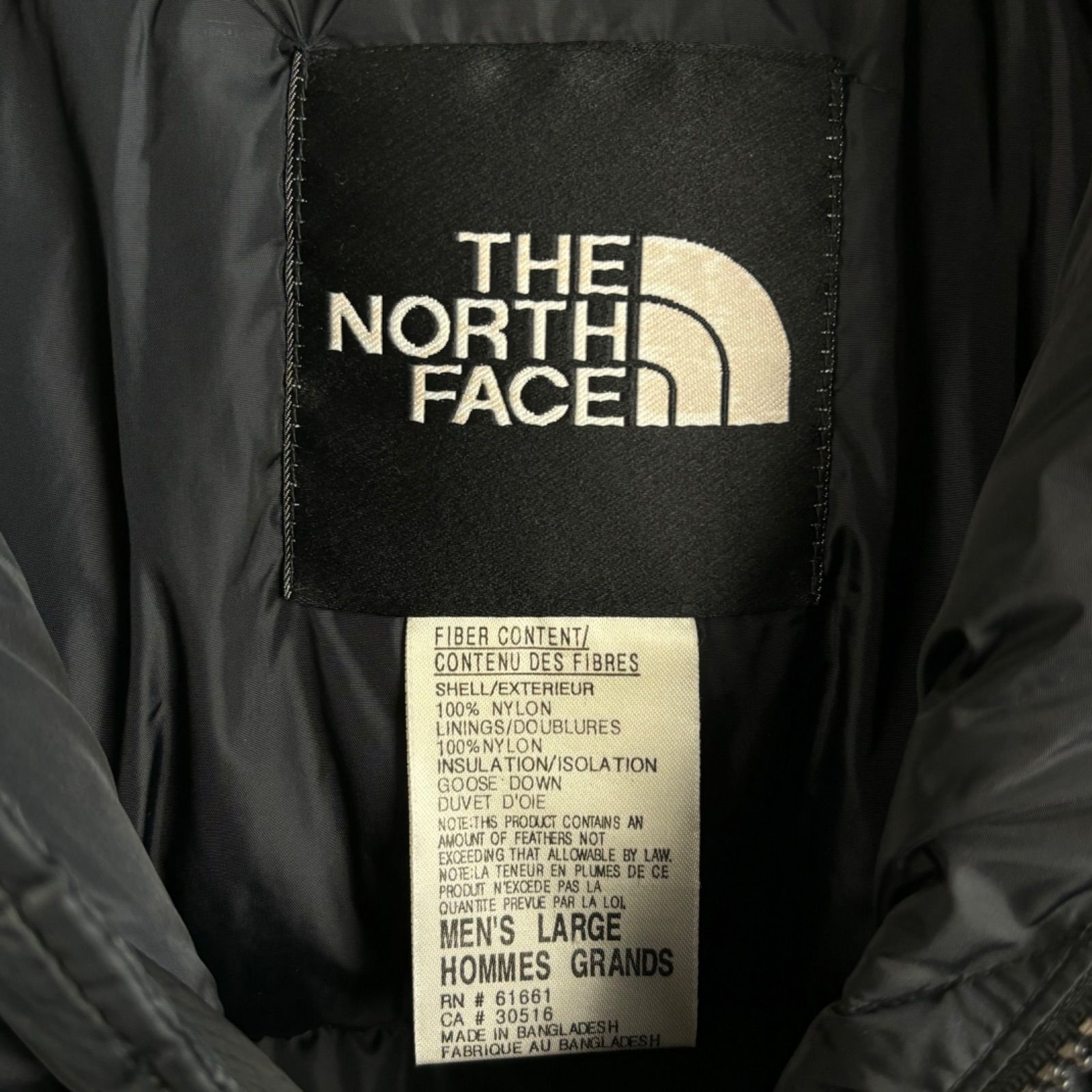 THE NORTH FACE 700Fill Down Jacket Nuptse ザノースフェイス 700フィル ダウンジャケット ヌプシ ブラック 黒 L