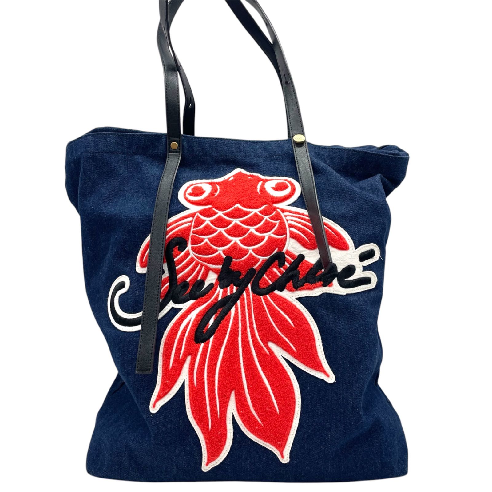 SEE BY CHLOE デニム巾着ビッグトートバッグ 【中古】diib2893 - メルカリ 