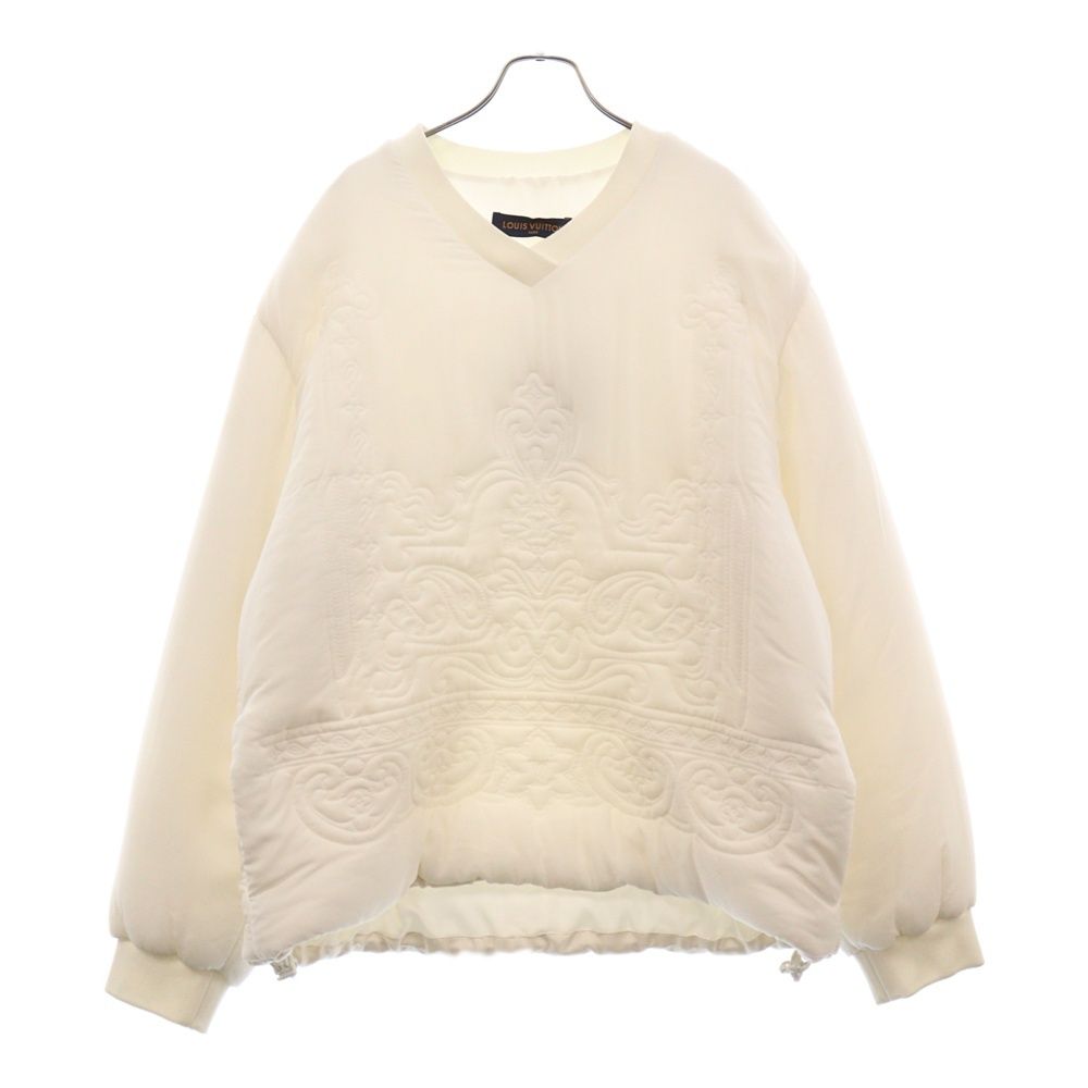 LOUIS VUITTON (ルイヴィトン) LVオーナメント Vネック スウェット ホワイト RM222 OF3 HNB65W