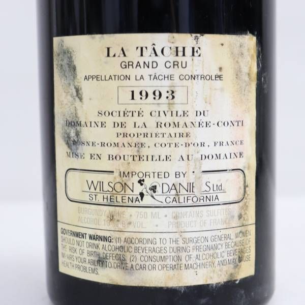 DRC LA TACHE（ラ ターシュ）1993 13％ 750ml S23E010005-