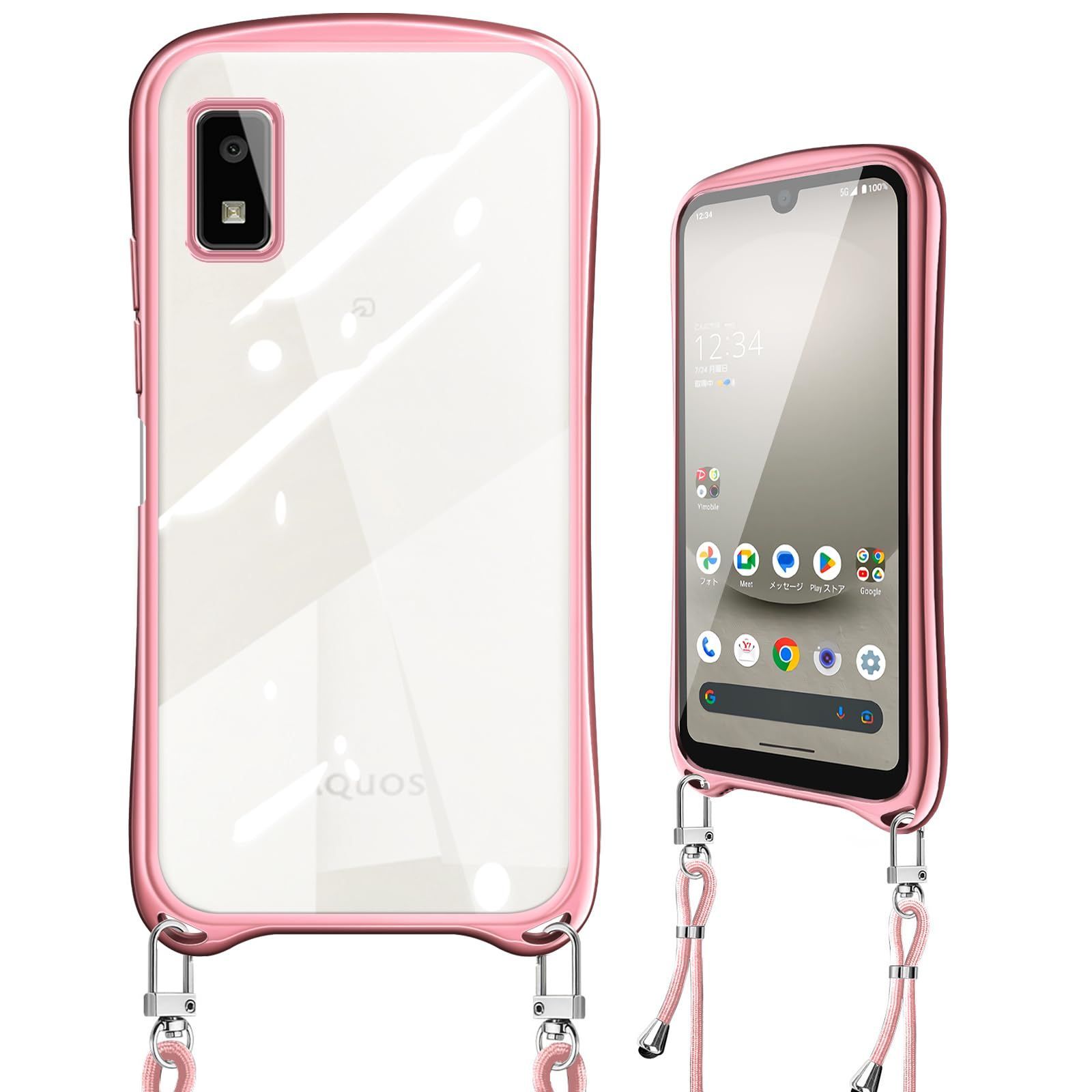 特売】AQUOS wish3 ケース クリア ショルダー wish 3 SH-53D カバー