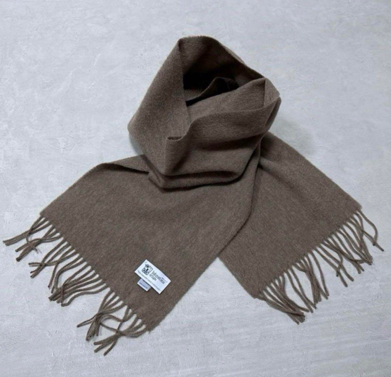 未使用 ジョンストンズ マフラーストール オッター ジョンストンズ