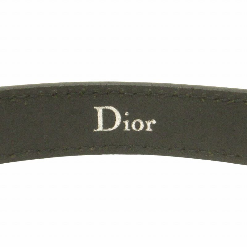 ディオールオム Dior HOMME ナロー ベルト ロゴ刻印 レザー 皮革 黒 