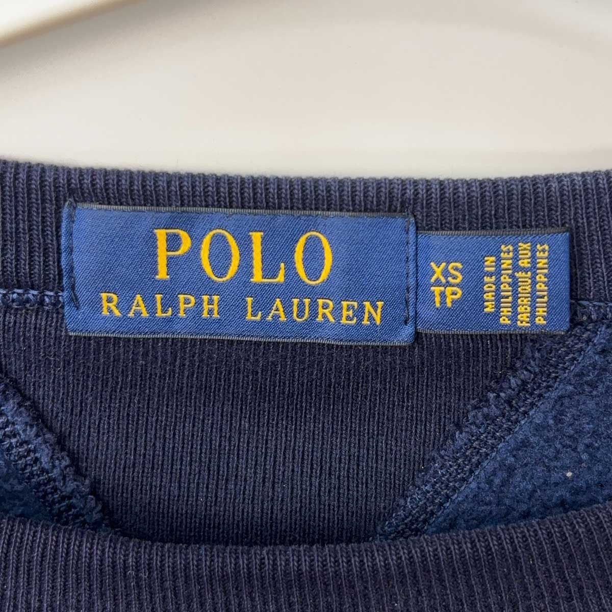 Polo Ralph Lauren ネイビー スウェットメンズXS POLO RALPH LAUREN ポロ ラルフローレン ネイビー ロゴ刺繍