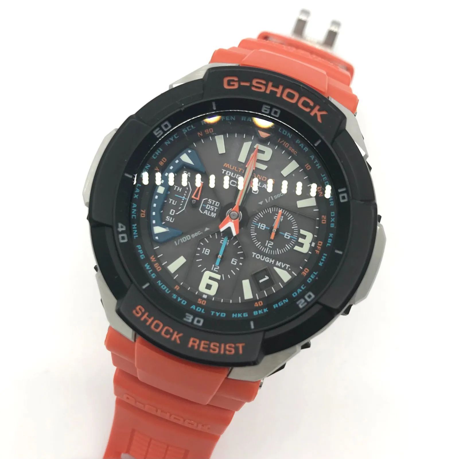 ▽【不動品】カシオ GW-3000M スカイコックピット 電波ソーラー 腕時計 