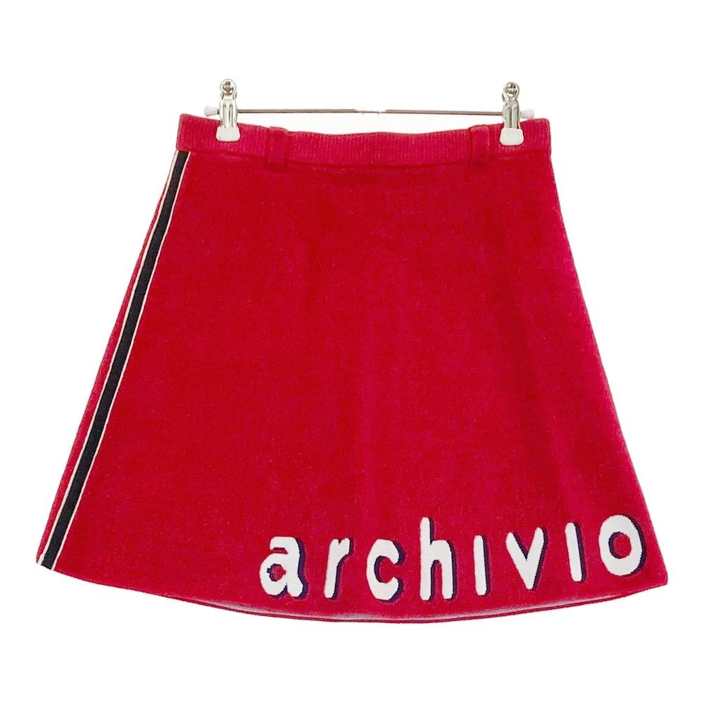 サイズ：36 ARCHIVIO アルチビオ  起毛 ニットスカート  レッド系 [240101277750]# ゴルフウェア レディース ストスト