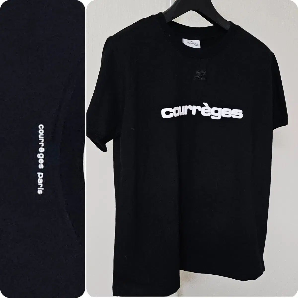 品質保証で、高速配送！ Courreges 正規品 M クレージュ ブラック 半袖 Tシャツ 激可愛い