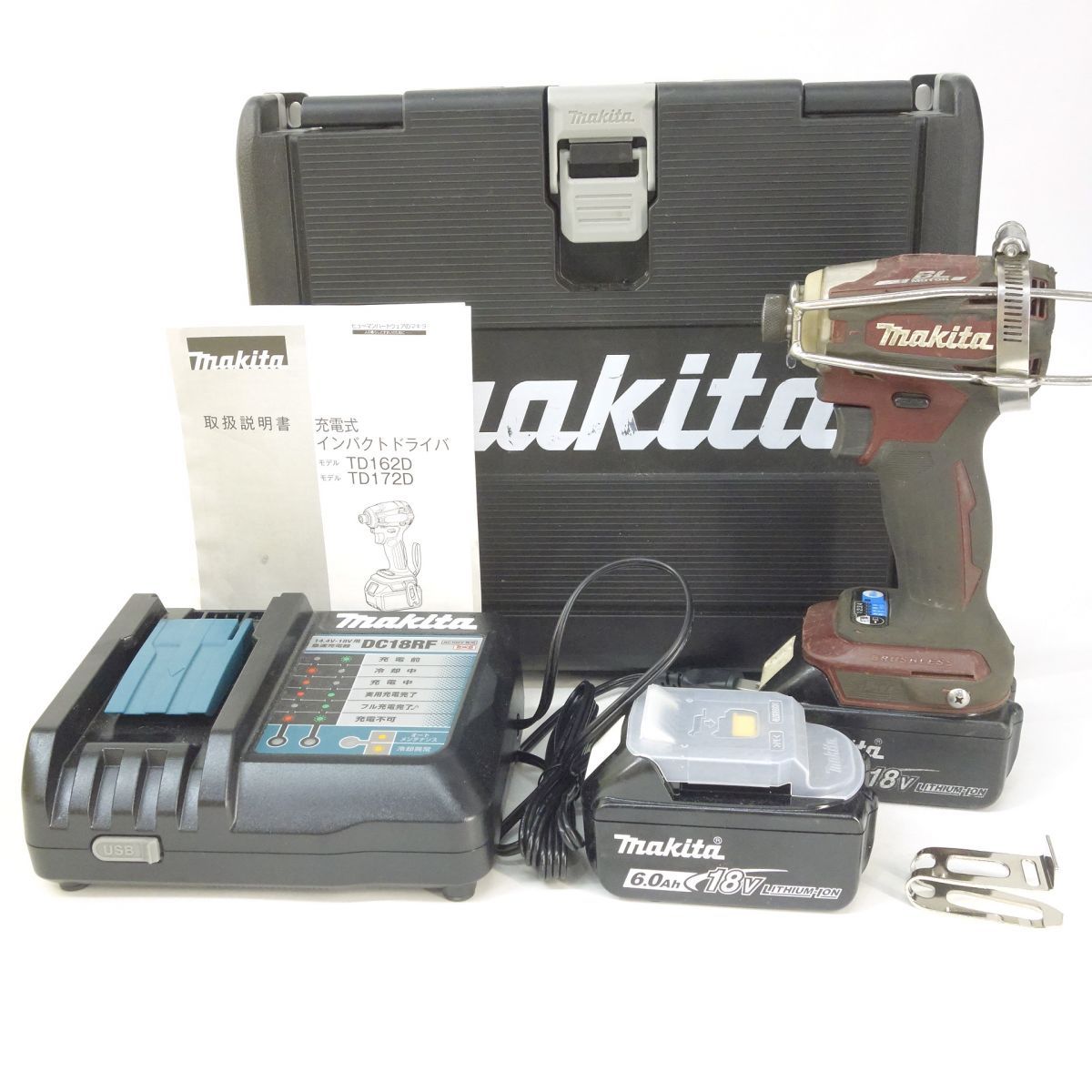 makita マキタ 充電式 インパクトドライバ TD172DGXAR バッテリ 