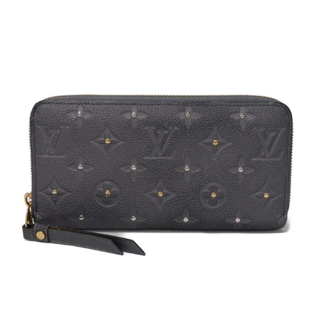 LOUIS VUITTON ルイ ヴィトン ジッピーウォレット LVロゴ グレー シルバー ゴールド ラウンドファスナー 札入れ カードケース コインケース ロングジップウォレット モノグラム アンプラント スタッズ グリシルバー 長財布 M62209