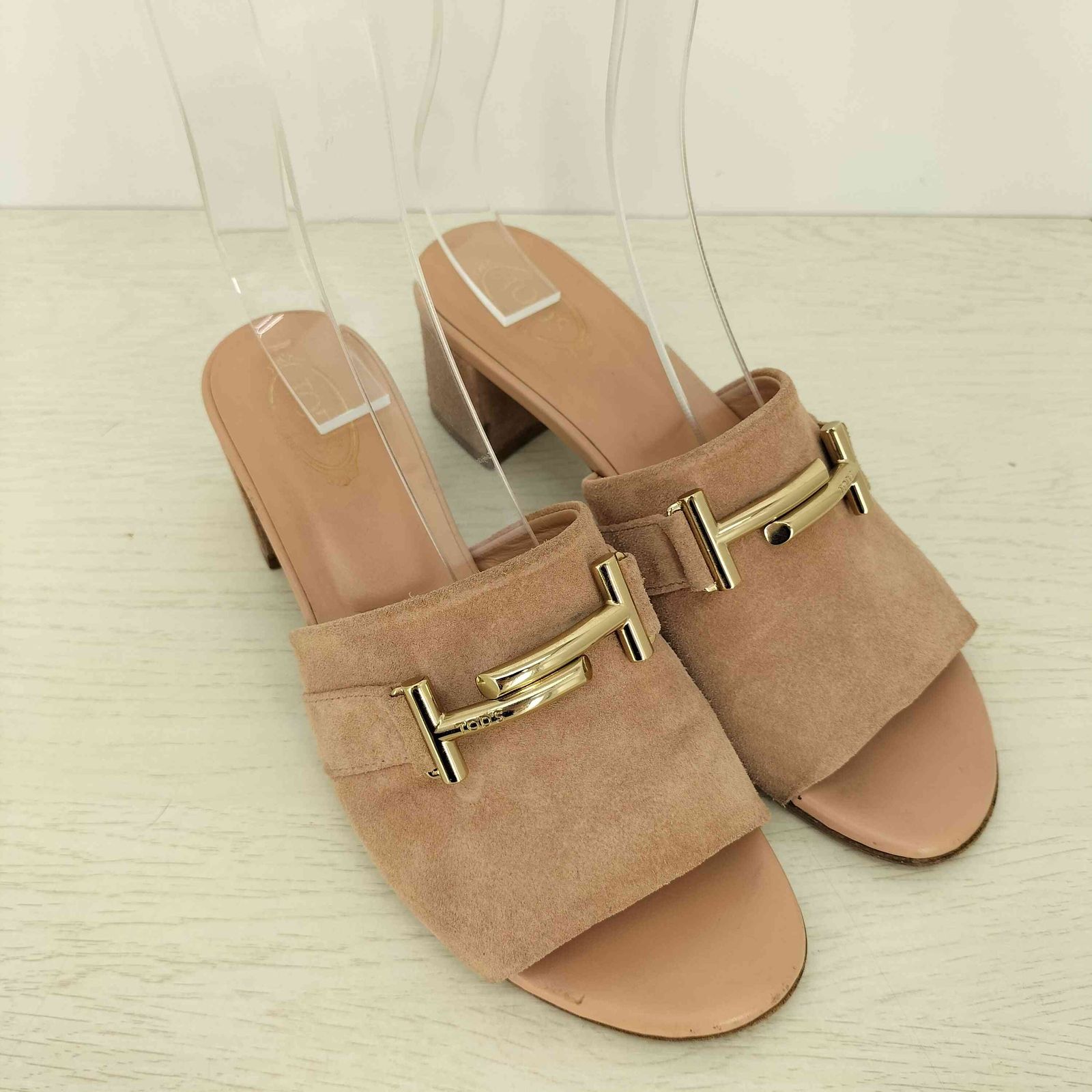 トッズ TOD'S Double T Suede Slide Sandals スエードサンダル