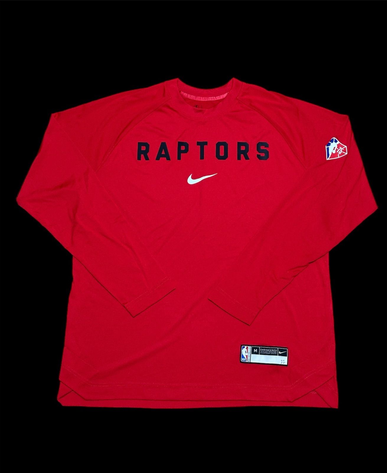 NIKE - トロントラプターズNBA75周年ワームアッププラクティスロングシャツ選手支給品 トロントラプターズNIKE NBA75周年ワームアッププラクティス