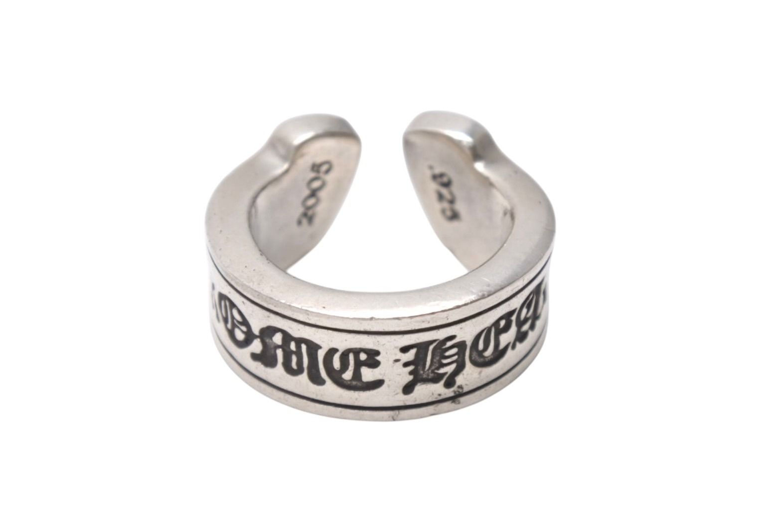 【人気セール，セール】 CHROME HEARTS クロムハーツ ラージ スクロースラベル リング 13号 重量約15.1g シルバー925 美品 中古 4b001500 リング・指輪