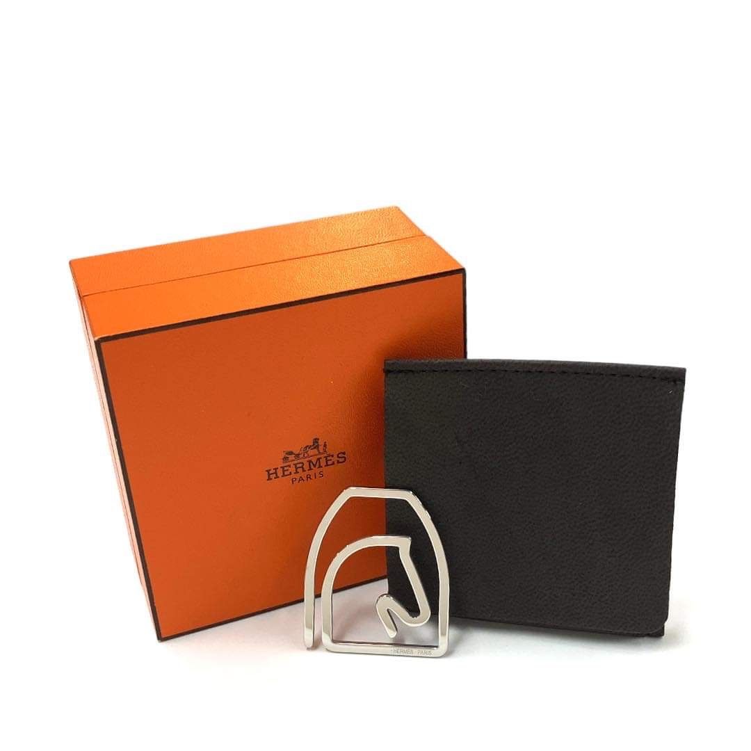 HERMES エルメス　マネークリップ　エケストル　外箱・保存袋・説明書付き HERMES エルメス マネークリップ エケストル 外箱・保存袋・説明