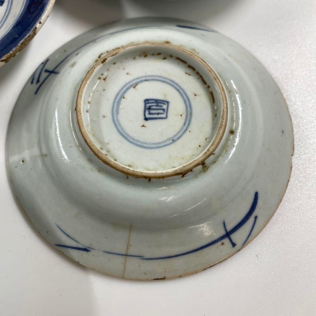 中国清朝時代 新渡青花皿6枚 木箱付 直径11.3㎝ 東Y6-1218④ - メルカリ