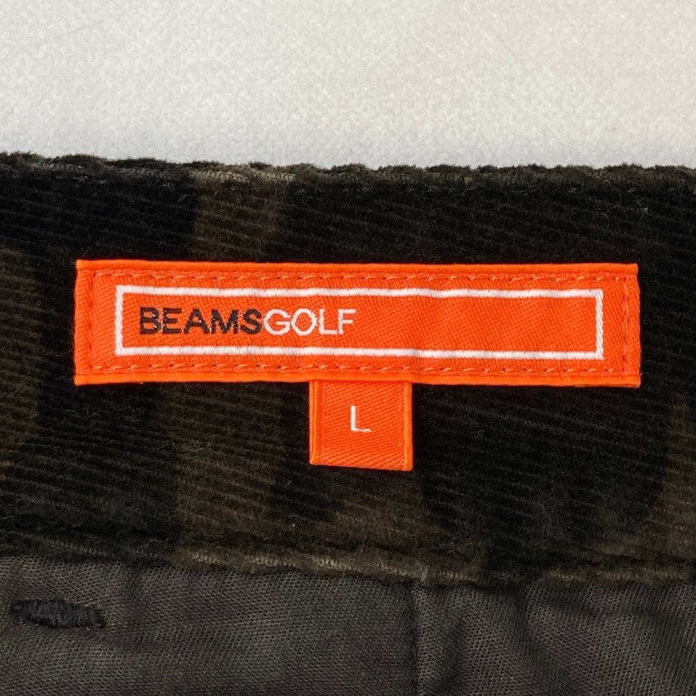 サイズ：L BEAMS GOLF ビームスゴルフ  コーデュロイパンツ カモフラ柄 カーキ系 [240101433097] ゴルフウェア メンズ ストスト BEAMS GOLF ビームスゴルフ コーデュロイパンツ カモフラ柄