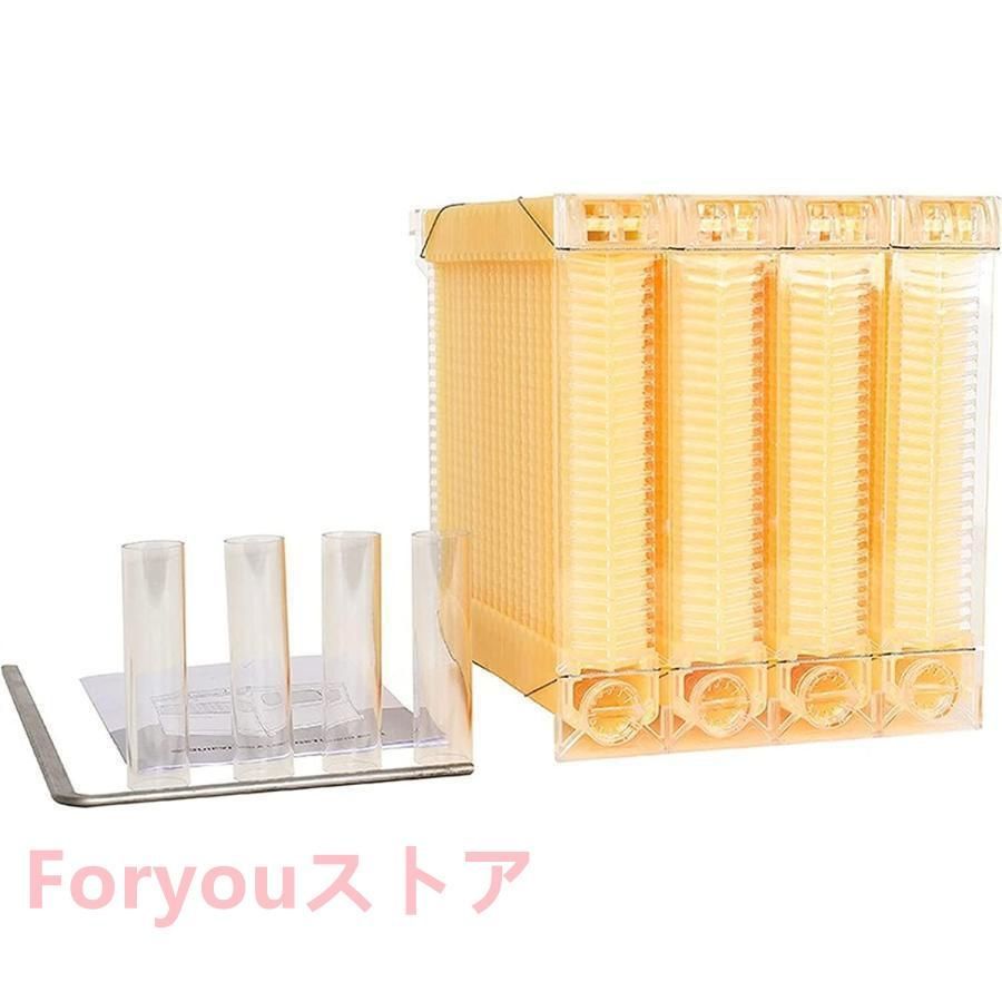 ミツバチ 巣箱 蜜蜂巣箱 4個 フローハイブ 蜂巣 巣脾 巣礎 巣枠 ミツバチ巣 自流蜜蜂巣 採蜜器 蜜蜂飼育 ミツバチ飼育 自動ハチミツ採取