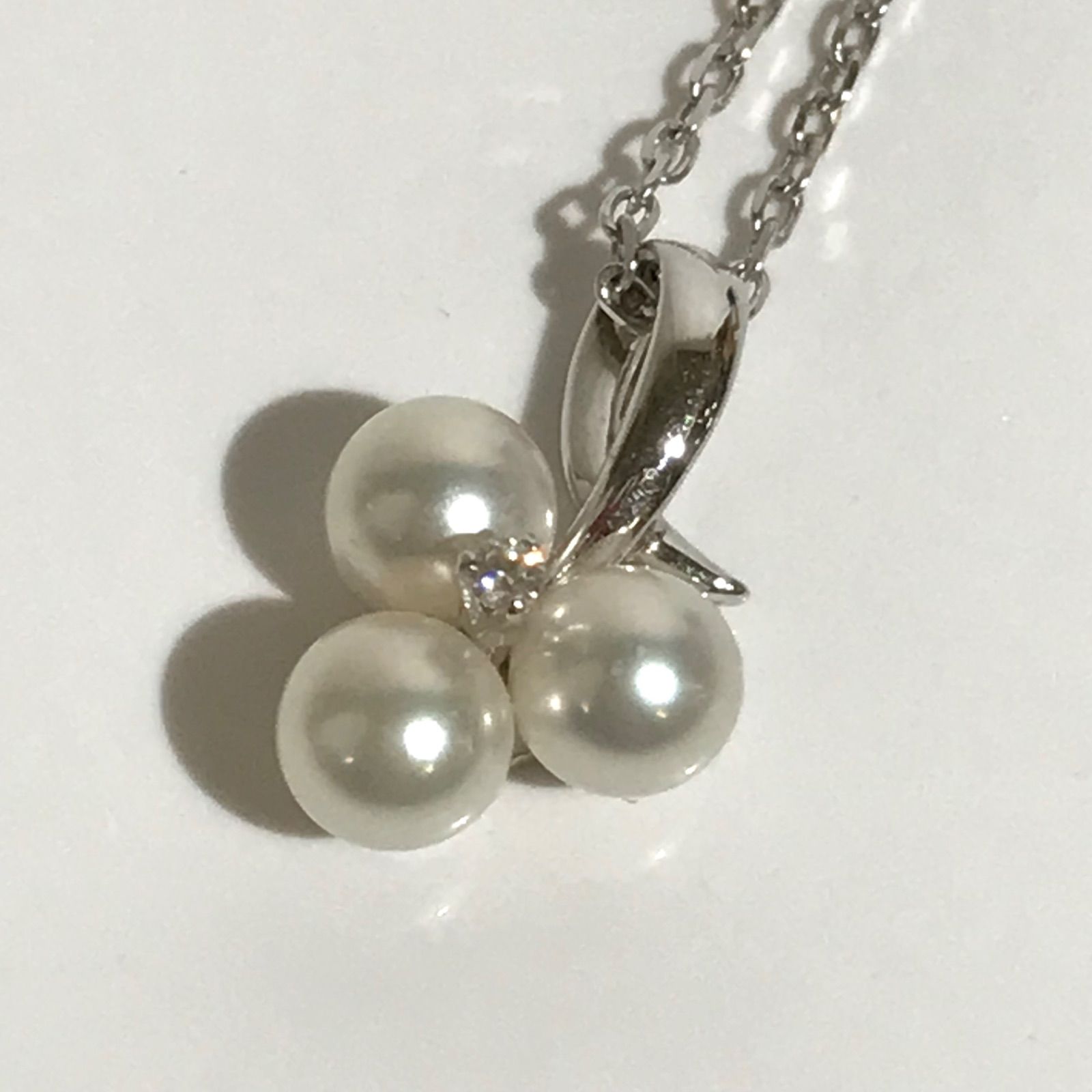 美品】MIKIMOTO ミキモト K18WG パール ネックレス 約5mm玉 