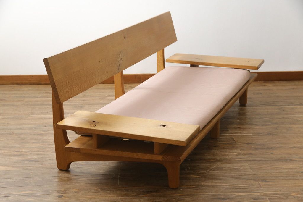 展示品 飛騨産業/キツツキ「森のことば」オーク無垢材3人掛けソファ SN14SO