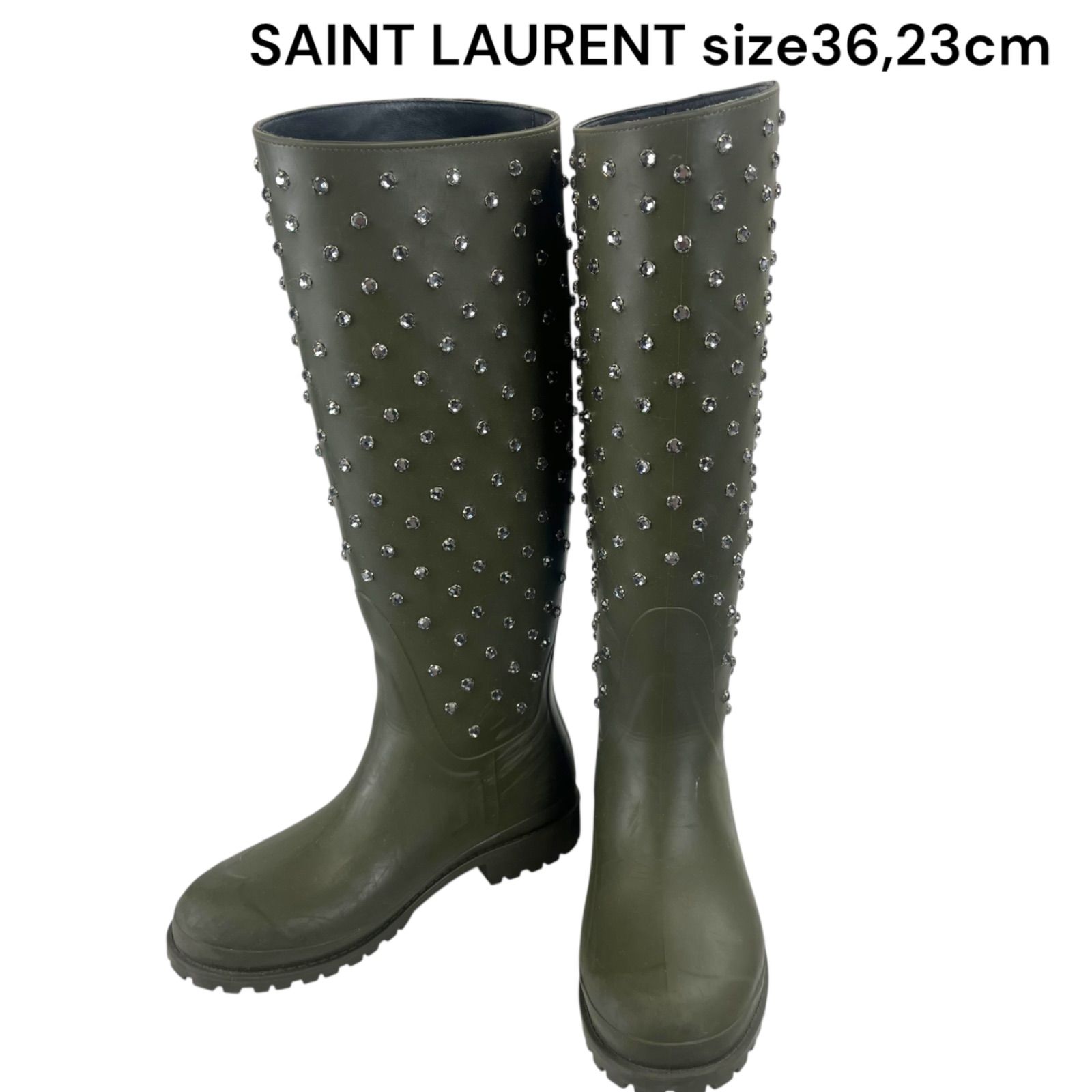 【Saint Laurent】長靴、レインブーツ レインシューズ 長靴 レインブーツ LAURENT SAINT サンローラン 靴