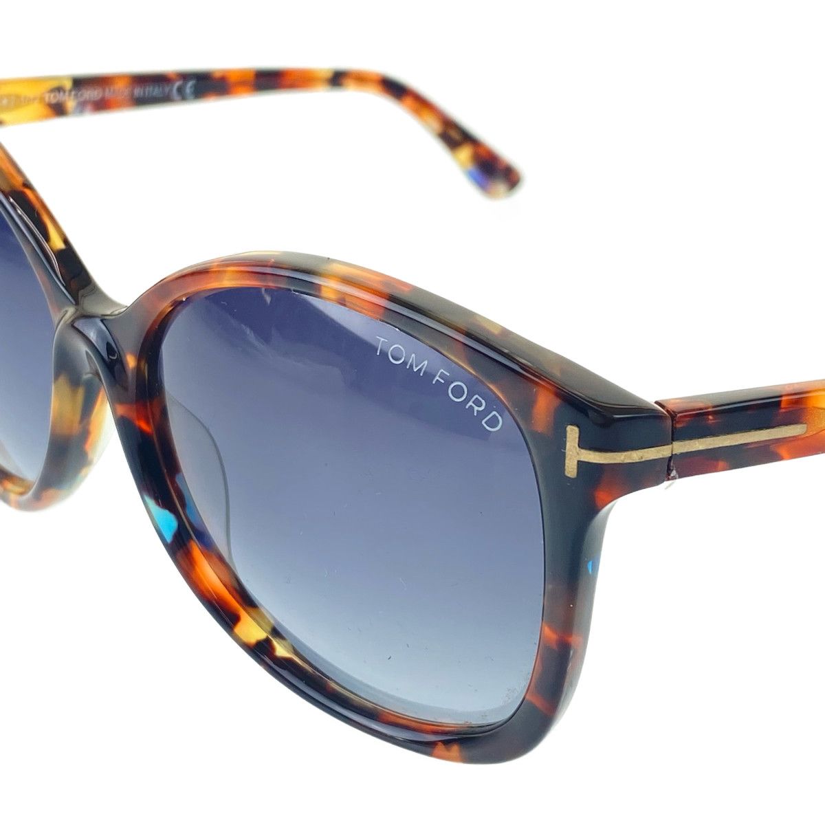 TOM FORD トムフォード Alicia ブラウン マーブル プラスチック TF9275 55W 59□15 140 サングラス バタフライ  レディース 105093 【中古】【中古】