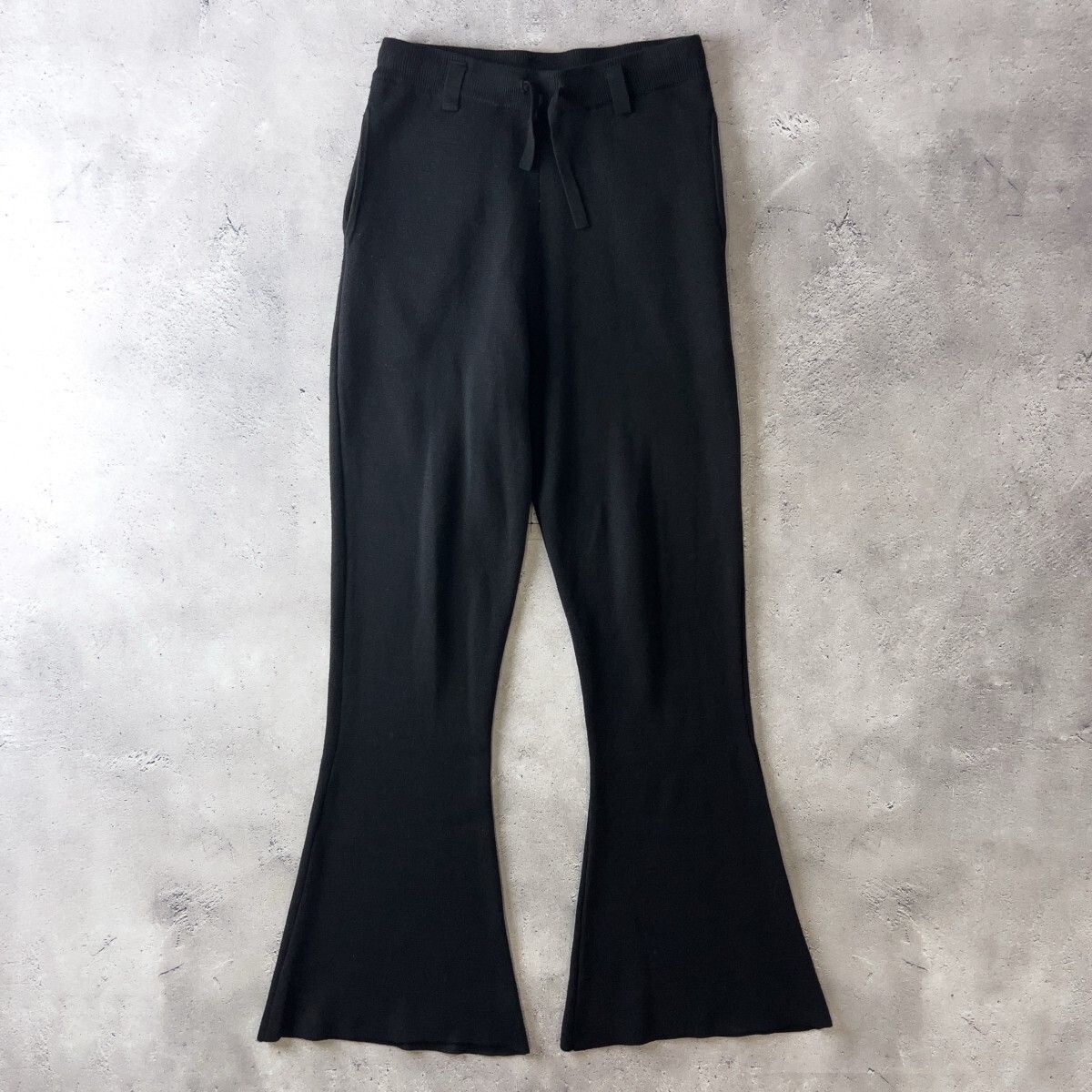 DAIRIKU ダイリク 2025 MY HERO ブーツカット ニット フ パンツ ベル ボトム メンズ L 黒 Flare Knit Milano Ribs Pants