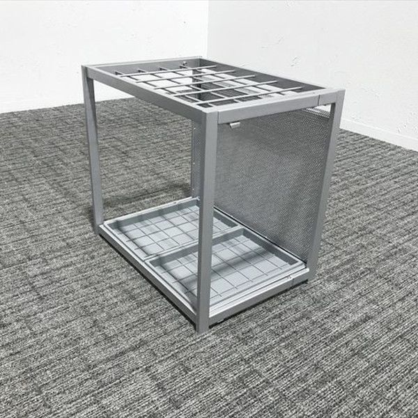 傘立て 30本用 ビジネスフィット 折りたたみ可 大容量 プラチナシルバー