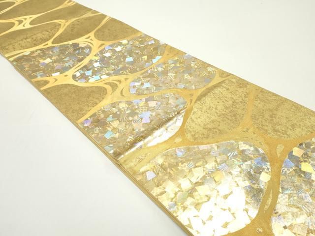 平和屋着物○金彩友禅作家 金彩の魔術師 堀省平 金煌織 六通柄