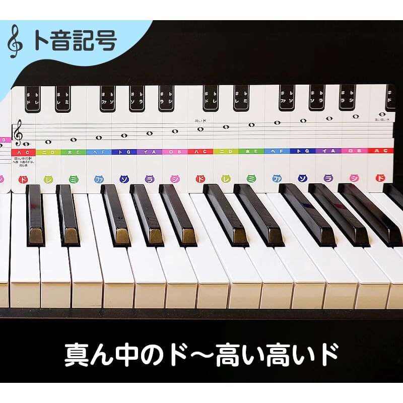 鍵盤音楽の様式と演奏　全4巻セット 鍵盤カード 4オクターブ 29鍵盤 ピアノ/ト音 ヘ音 音楽 初心者