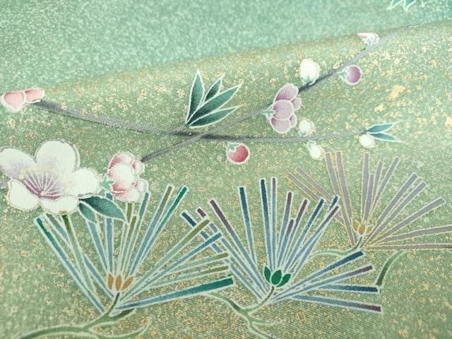 平和屋着物●訪問着　絞り　枝垂れ桜文　暈し染め　金彩　正絹　逸品　DABD6094du 平和屋着物○訪問着 枝垂れ桜文 暈し染め 金彩 正絹 逸品 AABH9691phの