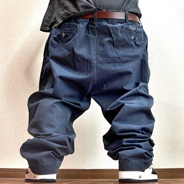 ポロバイラルフローレンチノパンツRALPHLAURENツータックw40ワイド 
