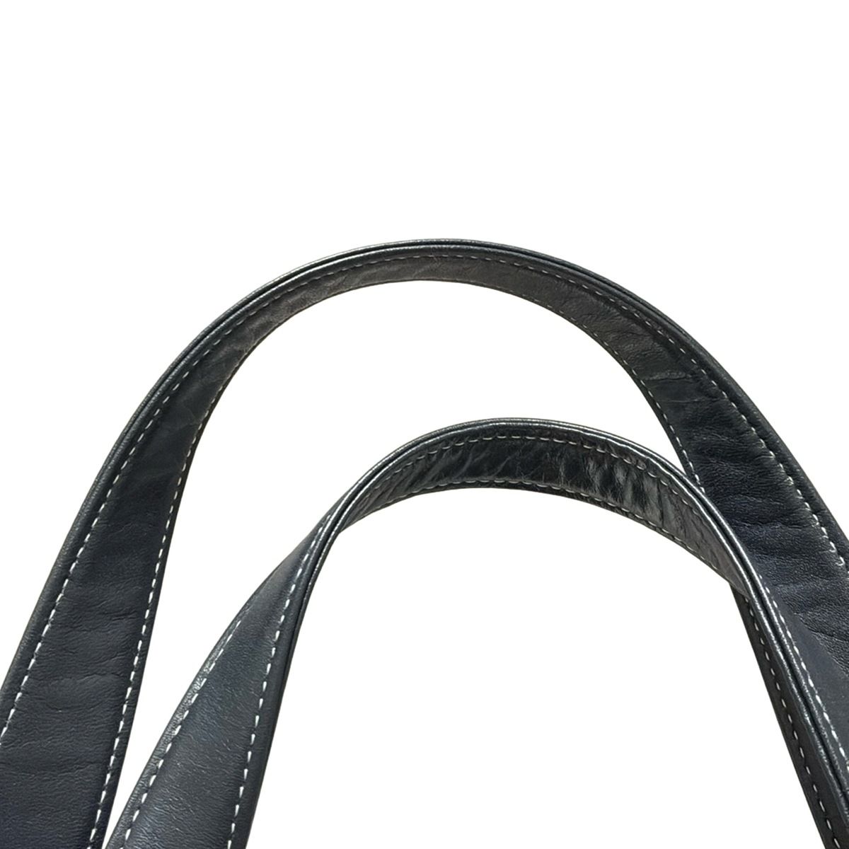 【美品】キタムラ　トートバッグ　レザー　チャーム　ダークネイビー KITAMURA(キタムラ) トートバッグ美品 - ダークネイビー レザー