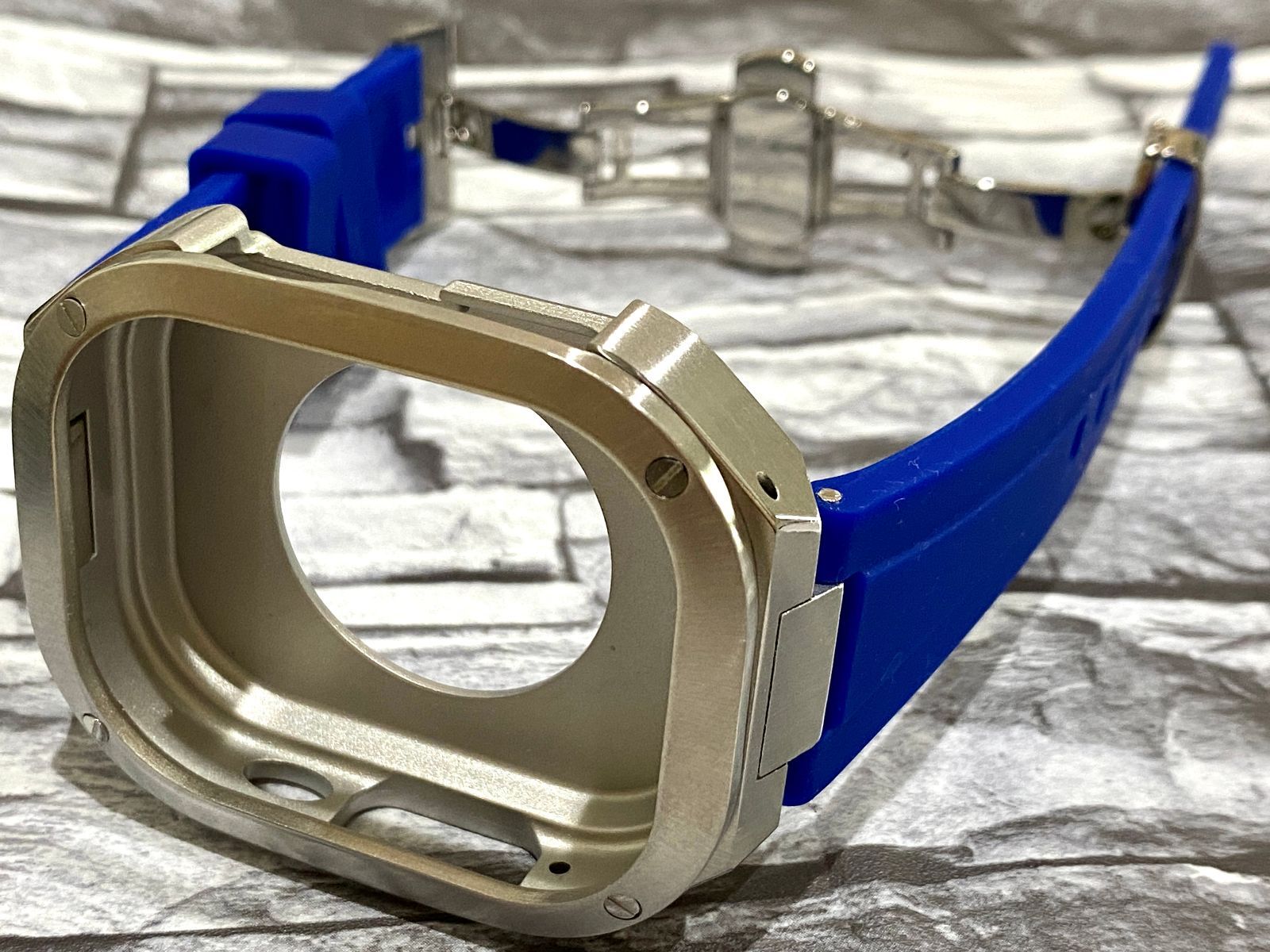 アップルウォッチバンド ラバーベルト カバー ステンレス Apple Watch ケース 49mm ウルトラ ultra スポーツ メンズ レディース20