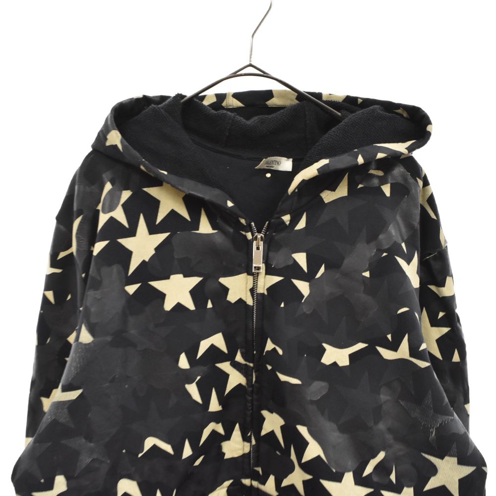 VALENTINO (ヴァレンチノ) 17AW CAMO STAR ZIP HOODIE NV3MF02X3T6  カモスタープリントスウェットフルジップフーディー ジップパーカー ネイビー - メルカリ