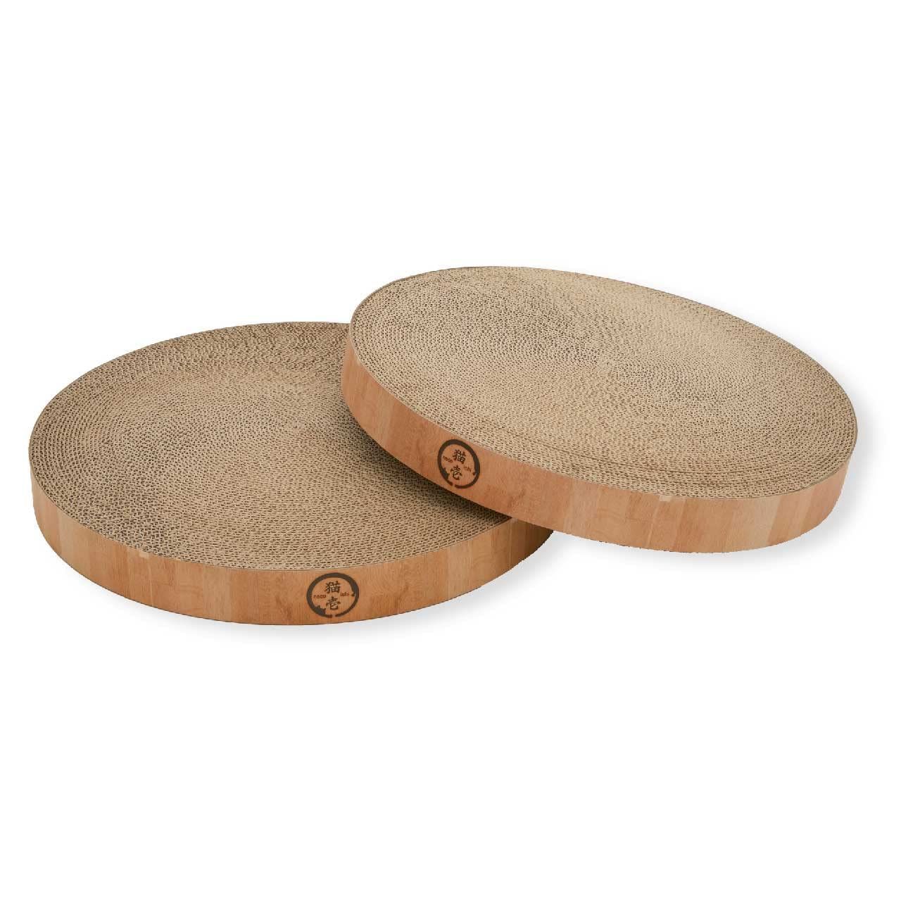 新着商品 ライトブラウン 2個パック ネコ用 交換用つめとぎ バリバリボウル 猫壱 necoichi