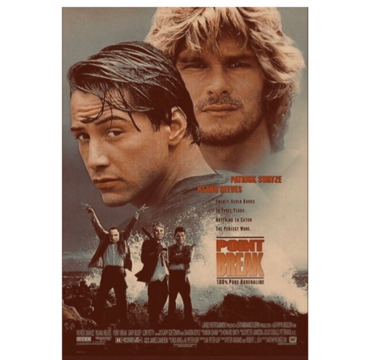 K074A3 ハートブルー 映画 ポスター キアヌ・リーブス レトロ