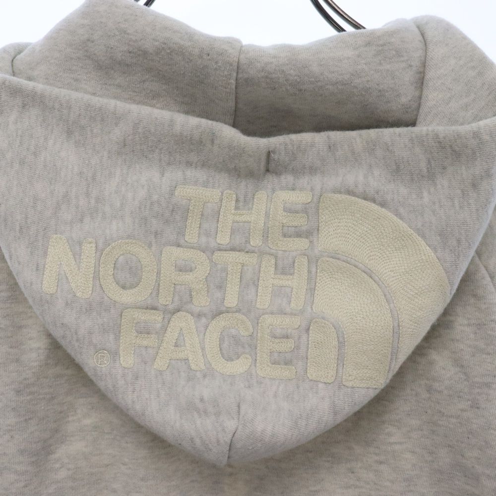 THE NORTH FACE (ザノースフェイス) フードロゴ刺繍 ジップアップパーカー グレー NTW61955