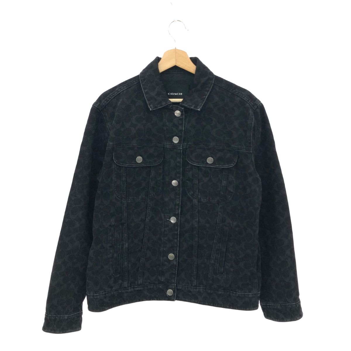 COACH コーチ シグネチャー総柄 デニムジャケット サイズ:S