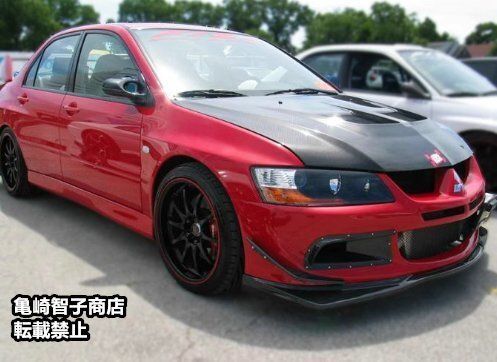 未使用品 社外 三菱 CT9A ランサーエボリューション ランエボ 7 8 9 フロントスポイラー リップスポイラー エアロ 未塗装 FRP製 即納 三菱 ランサーエボリューションIX（ランエボ9）CT9Aラックカーボン