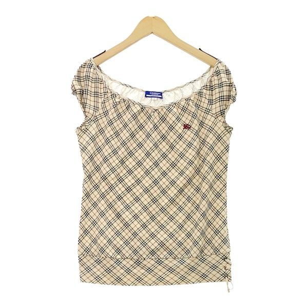 美品✨️BURBERRY】 ノバチェック パフスリーブ フレンチ 半袖 38