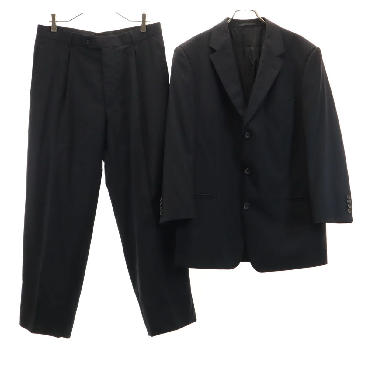 美品 HUGO BOSS ヒューゴボス セットアップ ビジネススーツ ストライプ