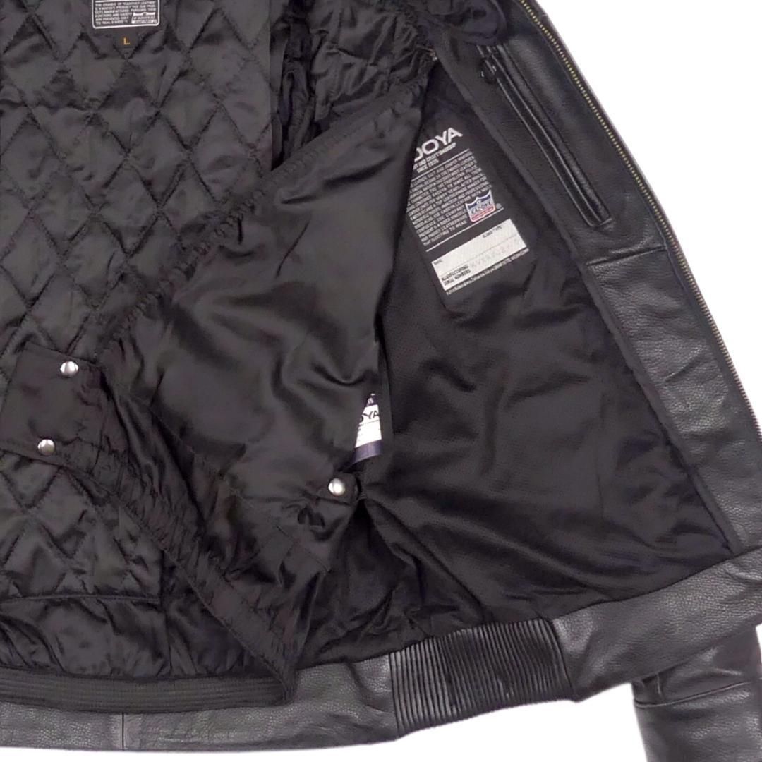 バイク KADOYA カドヤ ライダース ジャケット 革 シングル L 黒 HH9656