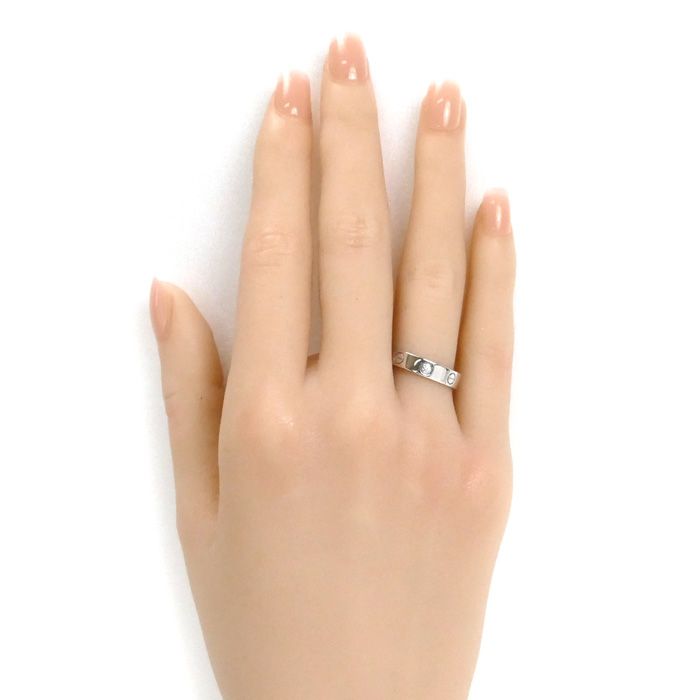 Cartier カルティエ　ミニラブリング　WG 49 カルティエ ミニラブリング 1P ダイヤ WG #49 CARTIER カルティエ ラブ