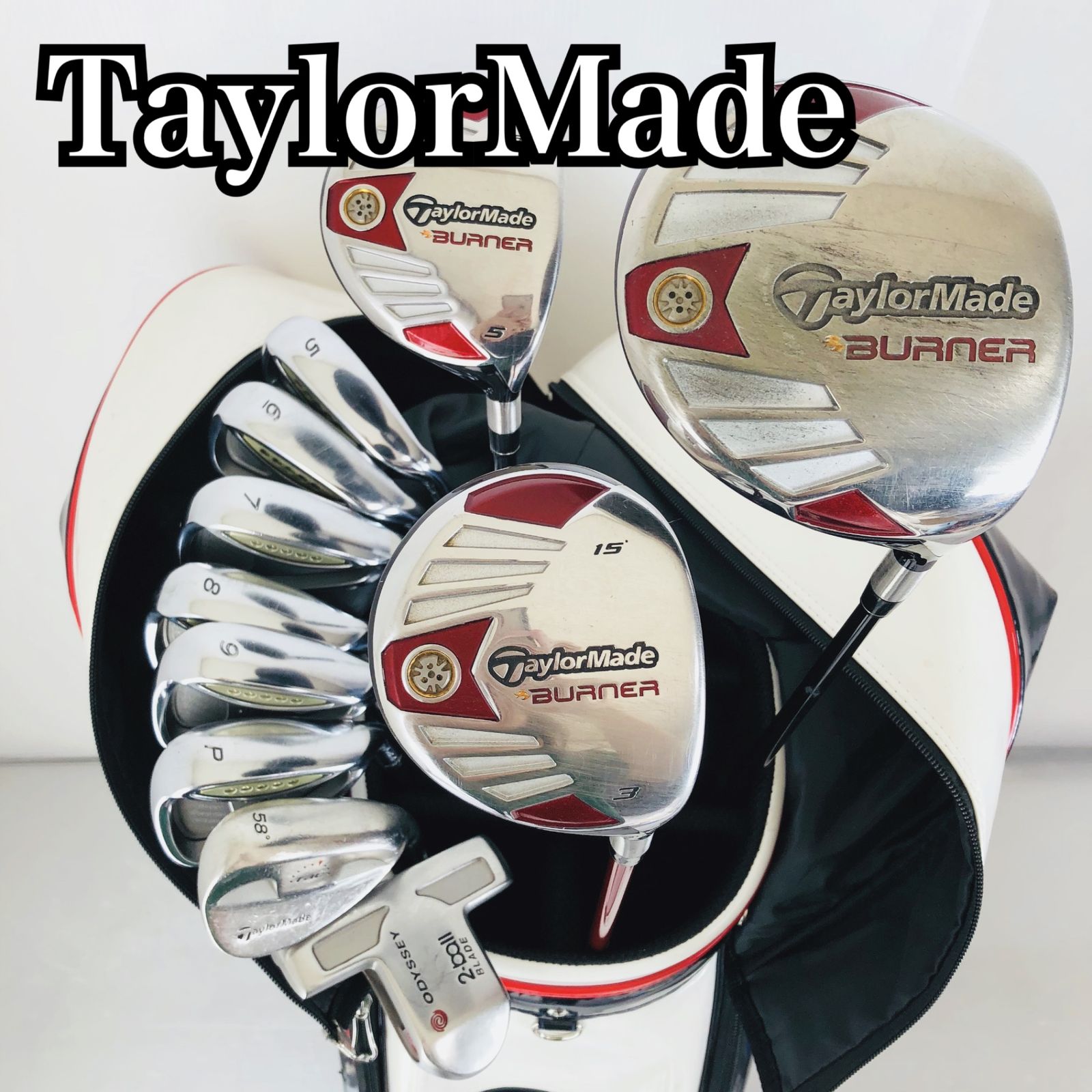 TaylorMade テーラーメイド BURNER バーナー メンズ ゴルフ クラブ セット 初心者 入門 バッグ付き フルセット 右利き パター付 EM-22