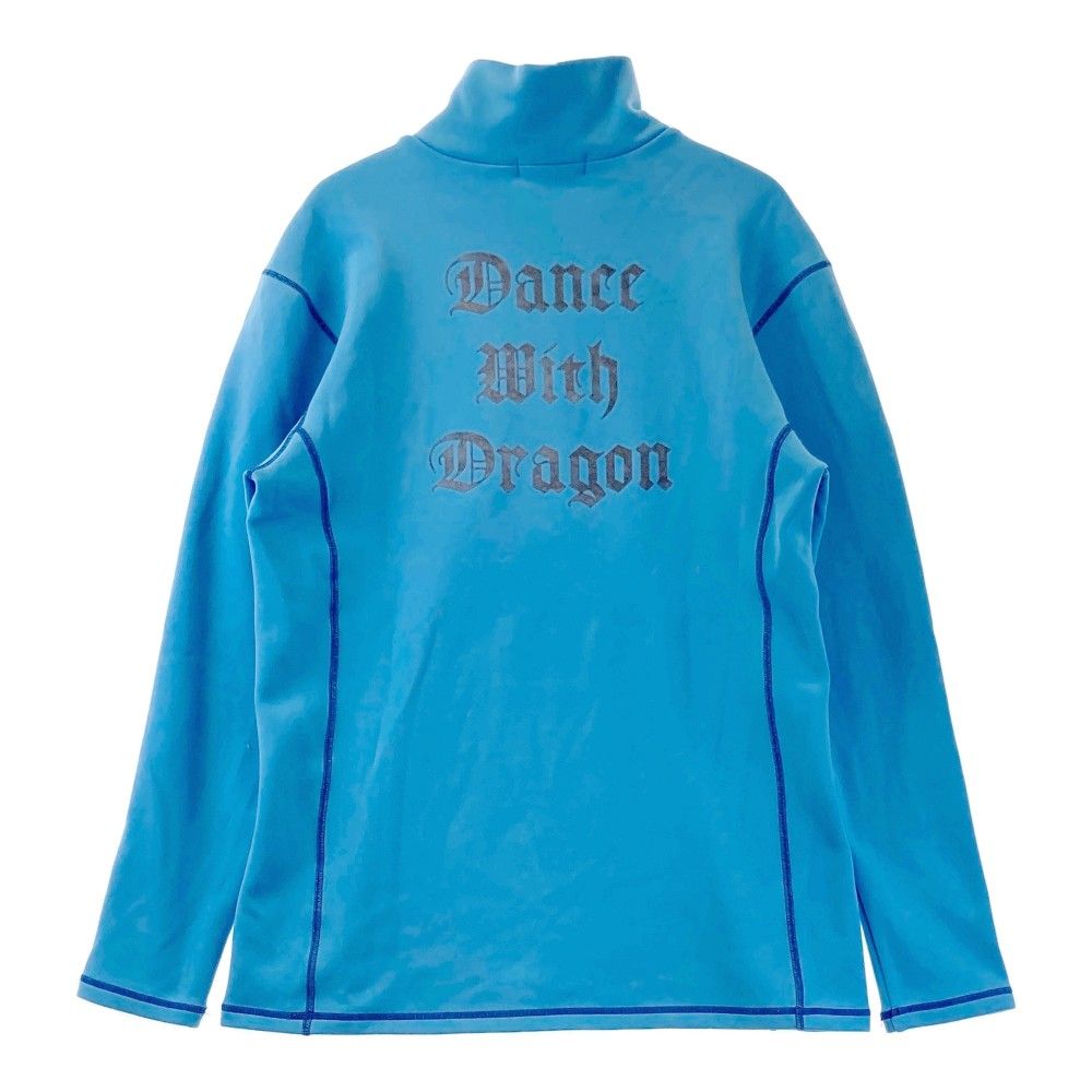 サイズ：3 DANCE WITH DRAGON ダンスウィズドラゴン  起毛 ハーフジップ 長袖Tシャツ  ブルー系 [240101420232] ゴルフウェア メンズ ストスト サイズ：3 DANCE WITH DRAGON ダンスウィズドラゴン 裏起毛