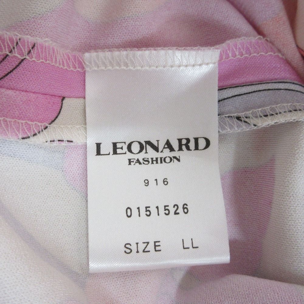 美品 LEONARD FASIHON レオナール 花柄 カンカン素材 2B